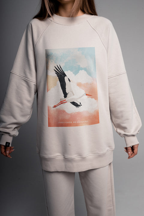 Sweatshirt "Birds know no borders"