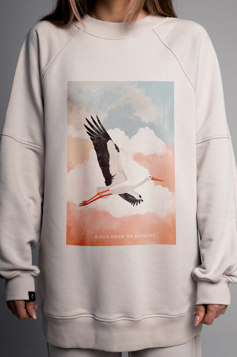 Sweatshirt "Birds know no borders"