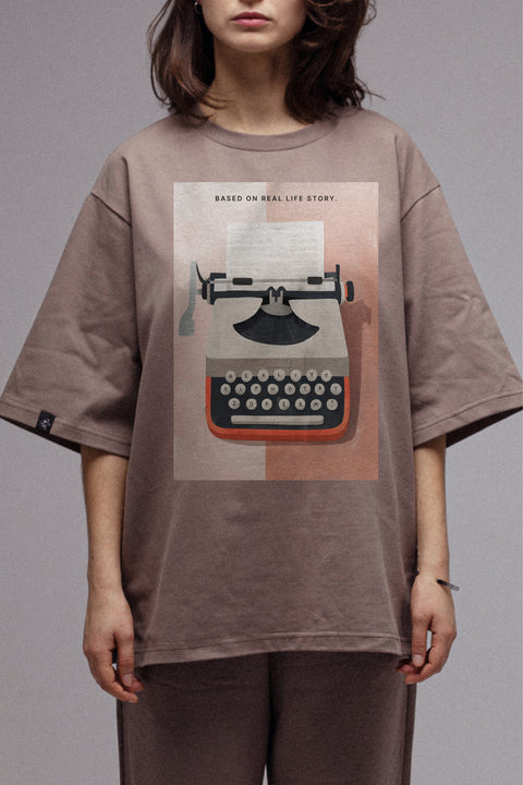 Oversized T-shirt "Based on Real Life Story"