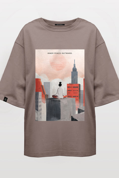 Oversized T-shirt "Inner Peace Outward"