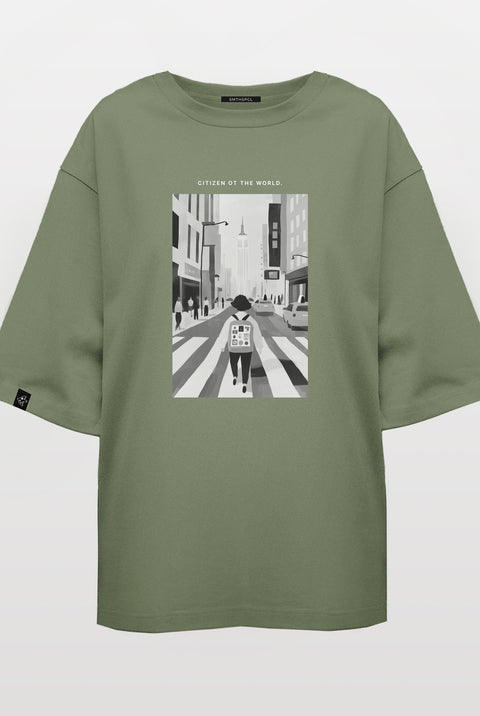 Oversized T-shirt "Citizen of the world"