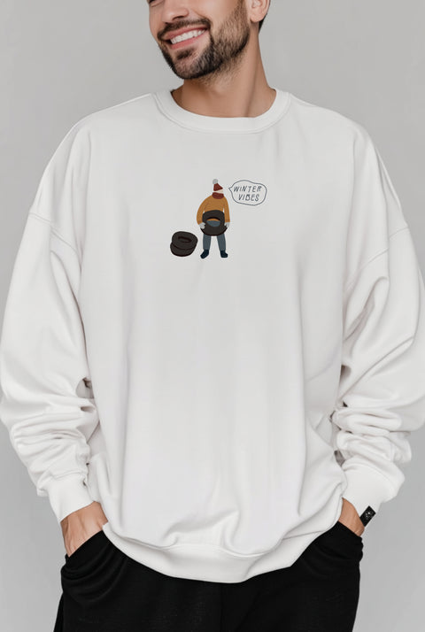 Свитшот оверсайз унисекс "Winter vibes"