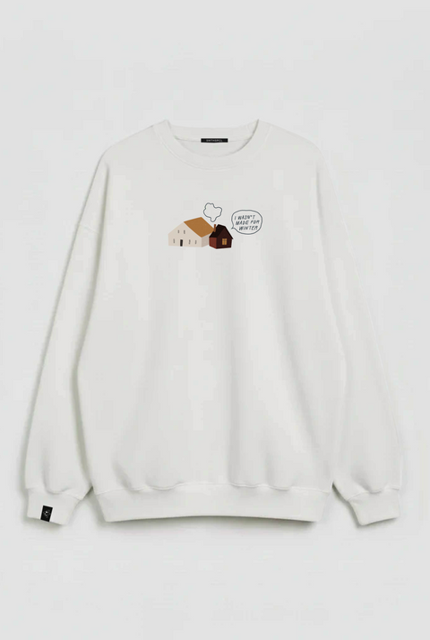 Oversize'owa bluza unisex "I wasn't made for winter"