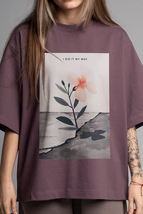 Oversized T-shirt "I did it my way"