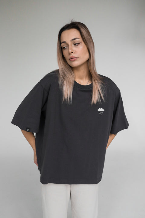 Oversized T-shirt "Dreaming of slow life in this fast world"