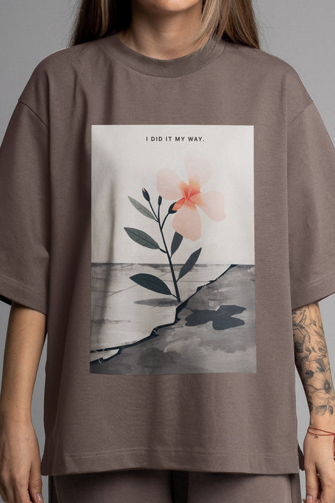 Oversized T-shirt "I did it my way"