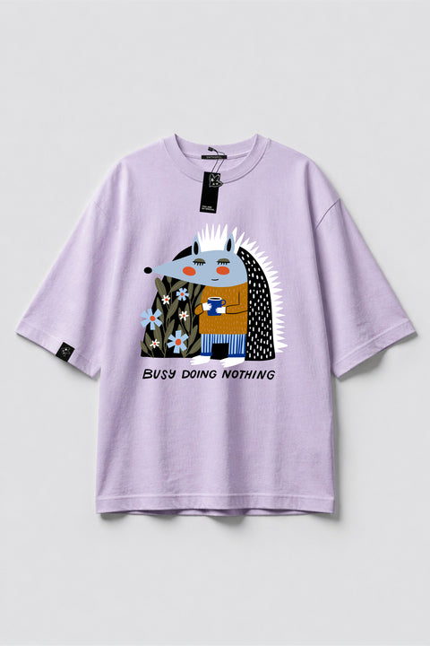 Oversized T-shirt "Busy doing nothing"