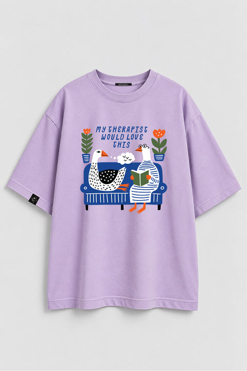 Oversized T-shirt "My therapist would love this"