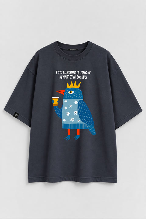 Oversized T-shirt "Pretending I know what I'm doing"