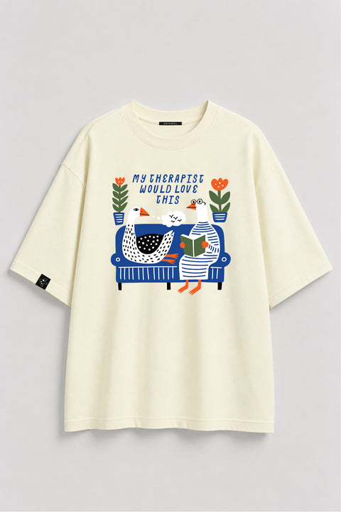Oversized T-shirt "My therapist would love this"