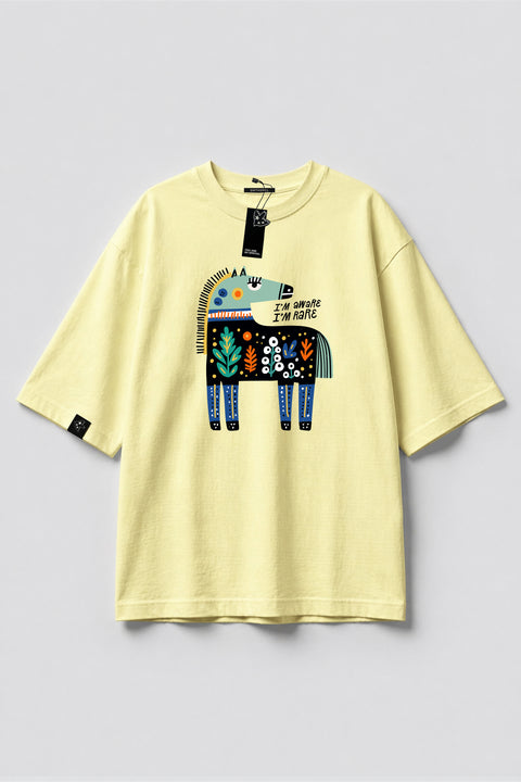 Oversized T-shirt "I'm aware I'm rare"