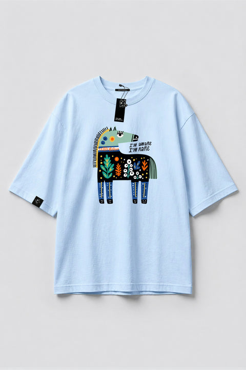 Oversized T-shirt "I'm aware I'm rare"