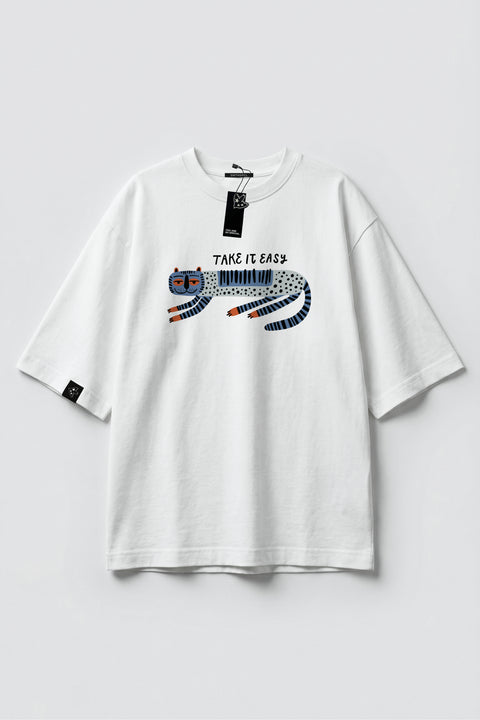 Oversized T-shirt "Take it easy"