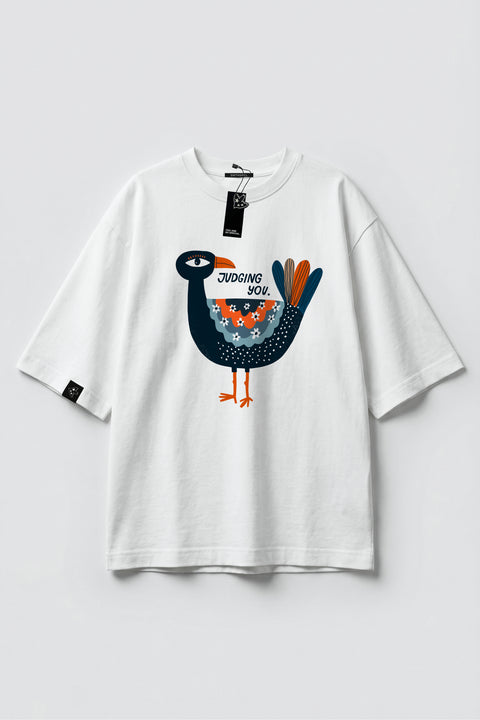 Oversized T-shirt "Judging you"
