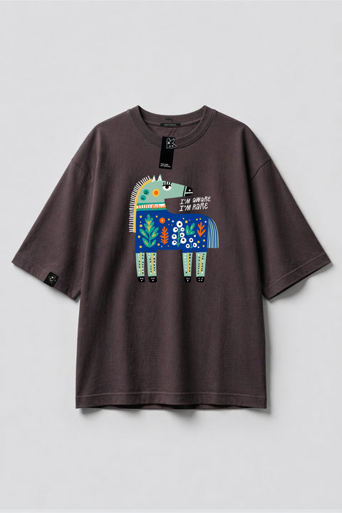 Oversized T-shirt "I'm aware I'm rare"
