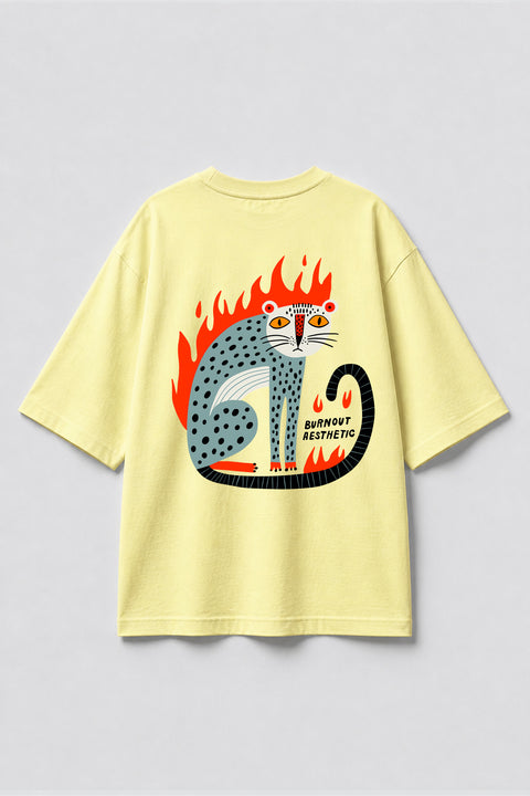 Oversize'owa koszulka "Burnout aesthetic"