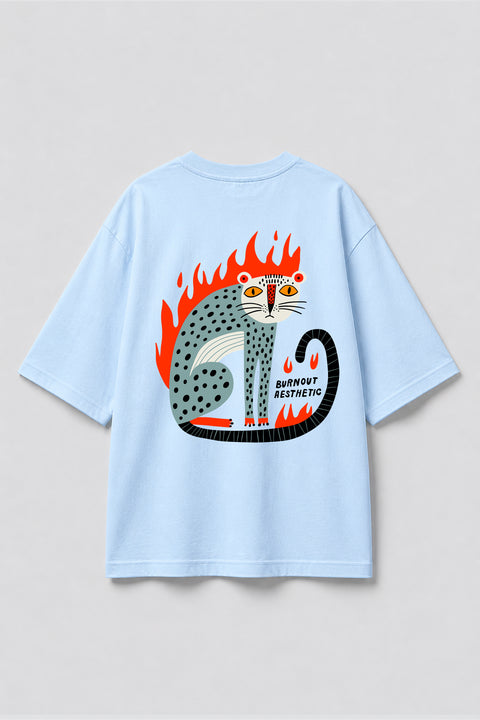 Oversize'owa koszulka "Burnout aesthetic"