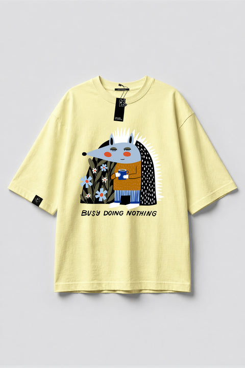 Oversized T-shirt "Busy doing nothing"