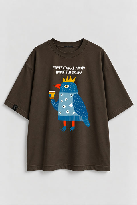 Oversized T-shirt "Pretending I know what I'm doing"