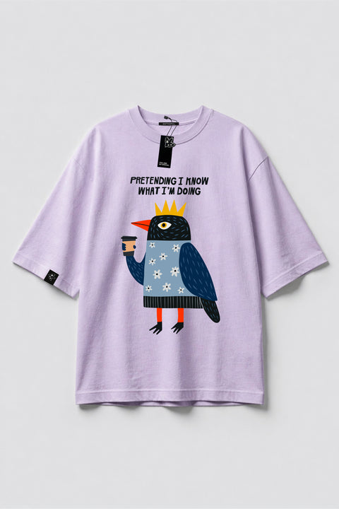 Oversized T-shirt "Pretending I know what I'm doing"
