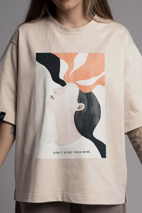 Oversized T-shirt "Don’t Stop Your Mind"