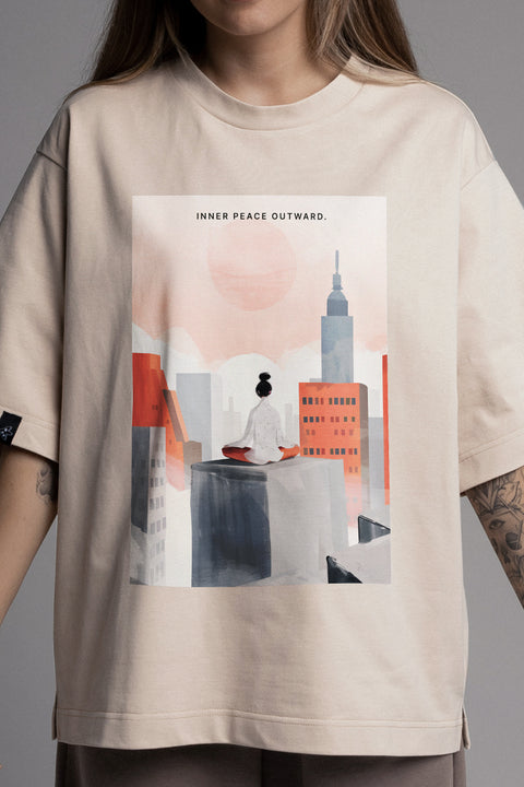 Oversized T-shirt "Inner Peace Outward"