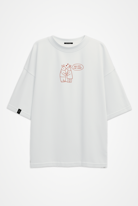 Oversized Unisex T-shirt "You feel like home"