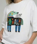 Oversized T-shirt "I'm aware I'm rare"