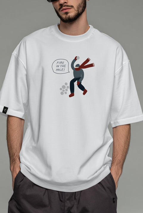 Oversized Unisex T-shirt "Fire in the hole!"