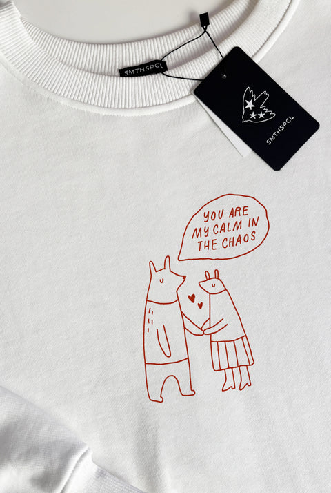 Свитшот оверсайз унисекс "Calm in the chaos"