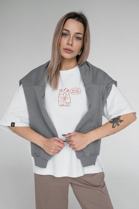 Oversized Unisex T-shirt "You feel like home"