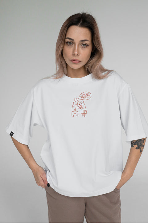 Oversized Unisex T-shirt "Calm in the chaos"