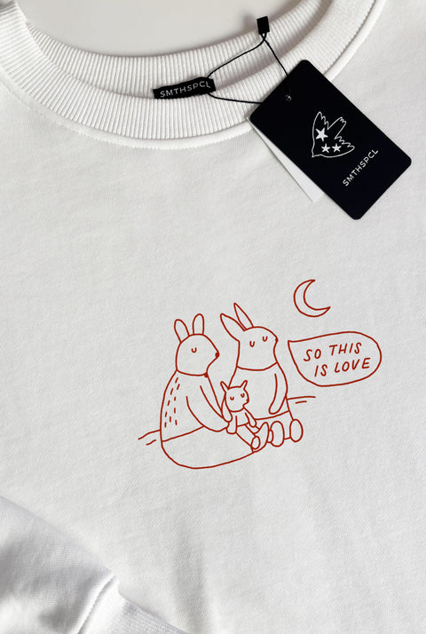 Свитшот оверсайз унисекс "So this is love"