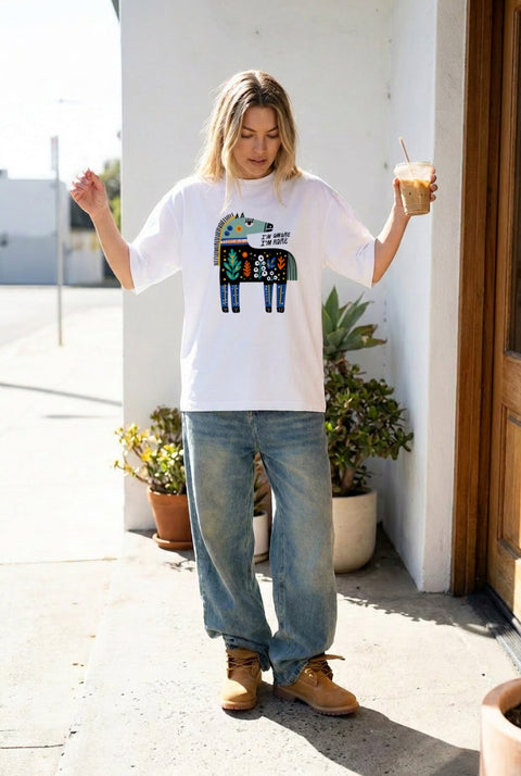 Oversized T-shirt "I'm aware I'm rare"