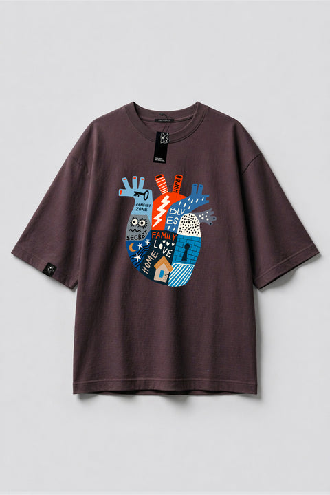 Oversized T-shirt "Heart"