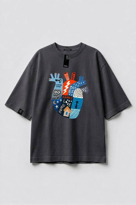 Oversized T-shirt "Heart"