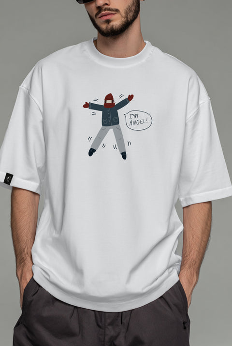 Oversized Unisex T-shirt "Snow angel"