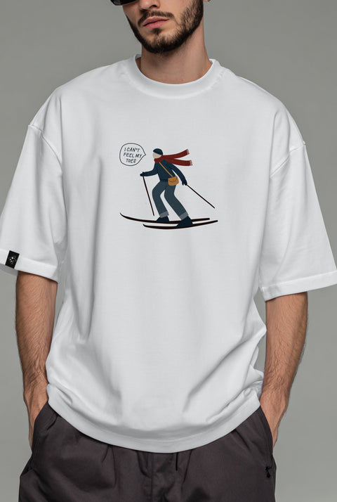 Oversized Unisex T-shirt "I can't feel my toes"