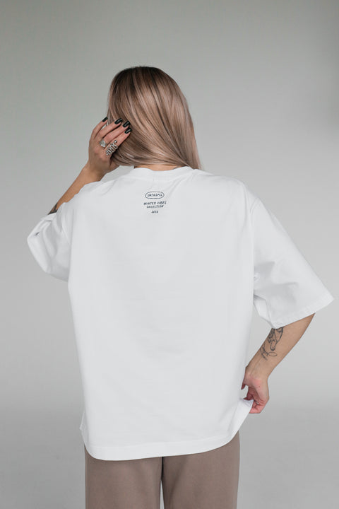 Oversize'owa koszulka unisex "Favorite winter sport"