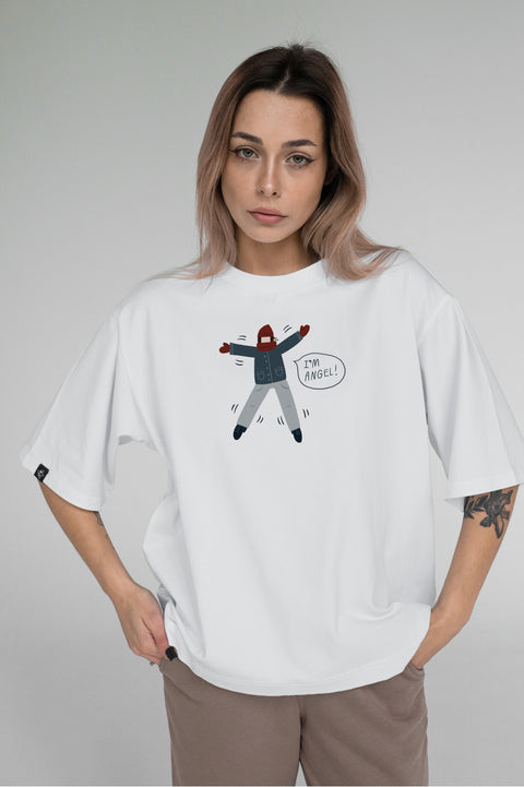 Oversized Unisex T-shirt "Snow angel"