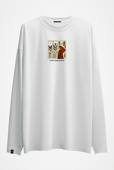Oversized Long-Sleeve Shirt "It’s not a chaos, it’s an art"