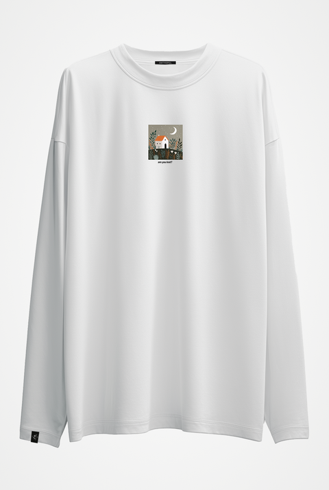 Oversized Long-Sleeve Shirt "Are you lost?"