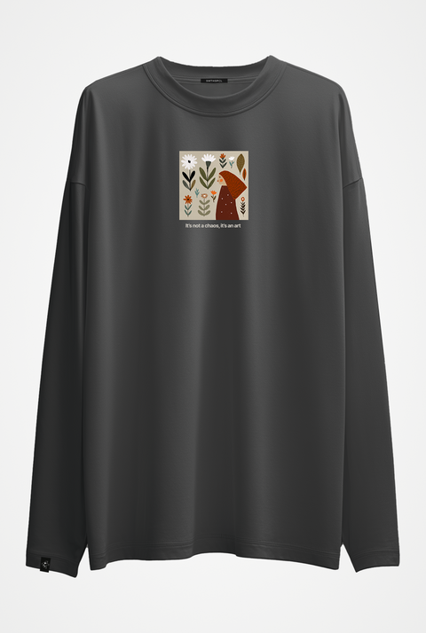 Oversized Long-Sleeve Shirt "It’s not a chaos, it’s an art"