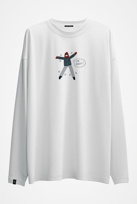 Oversized Unisex Long-Sleeve Shirt "Snow angel"