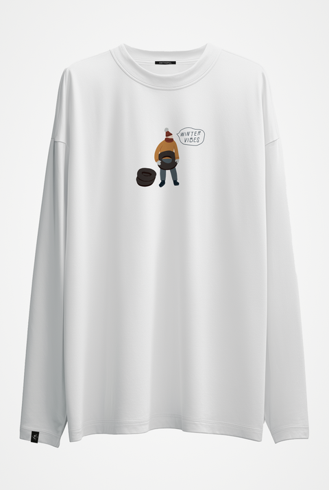 Oversized Unisex Long-Sleeve Shirt "Winter vibes"