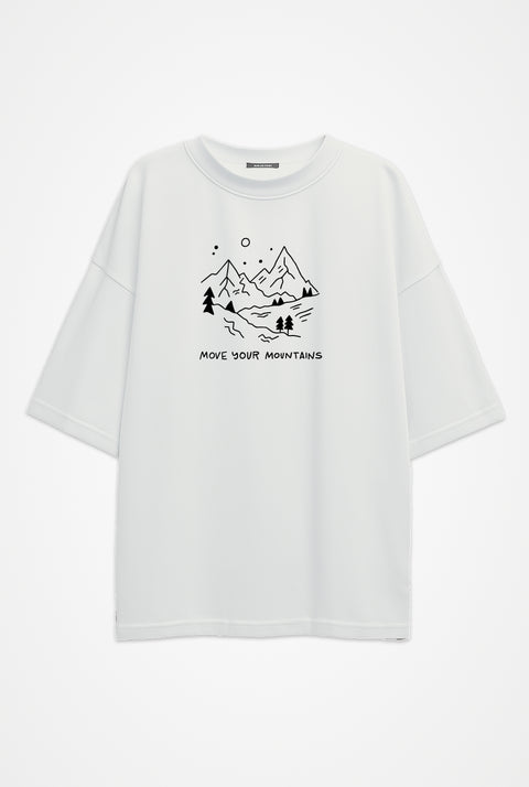 Oversized T-shirt "Move your mountains"