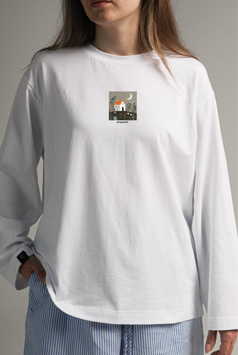 Oversized Long-Sleeve Shirt "Are you lost?"