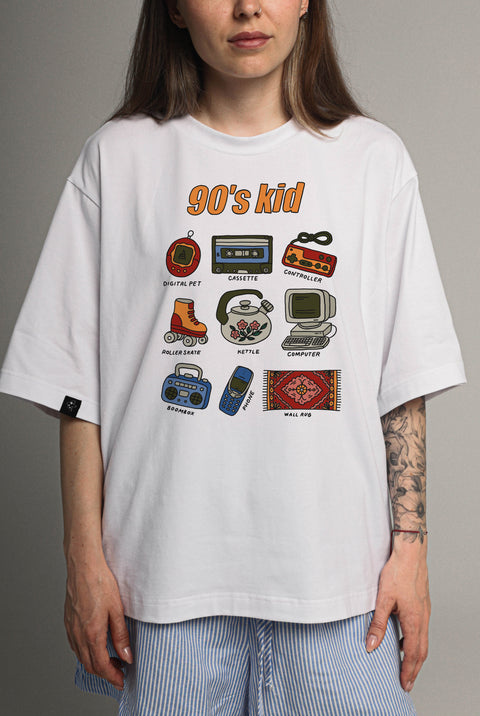 Oversized T-shirt "90's kid"